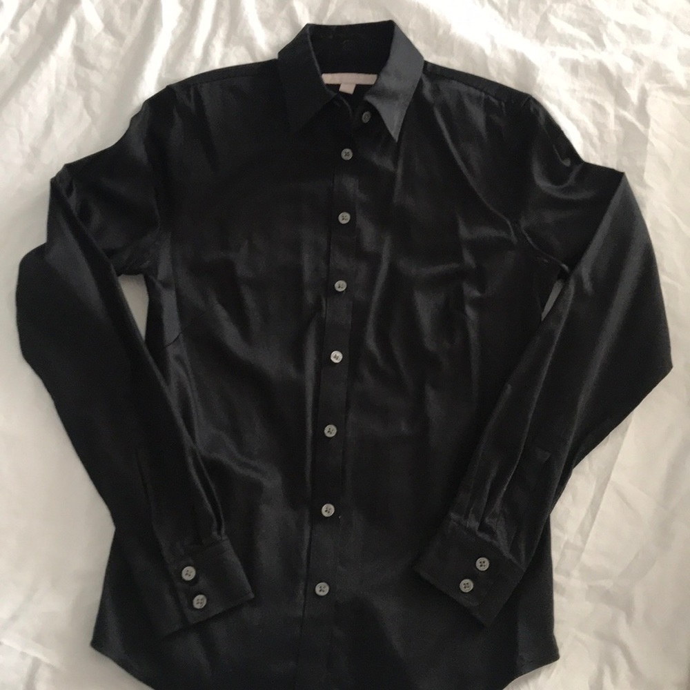 Banana Republic black button down shirt size 6